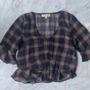 LF plaid blouse